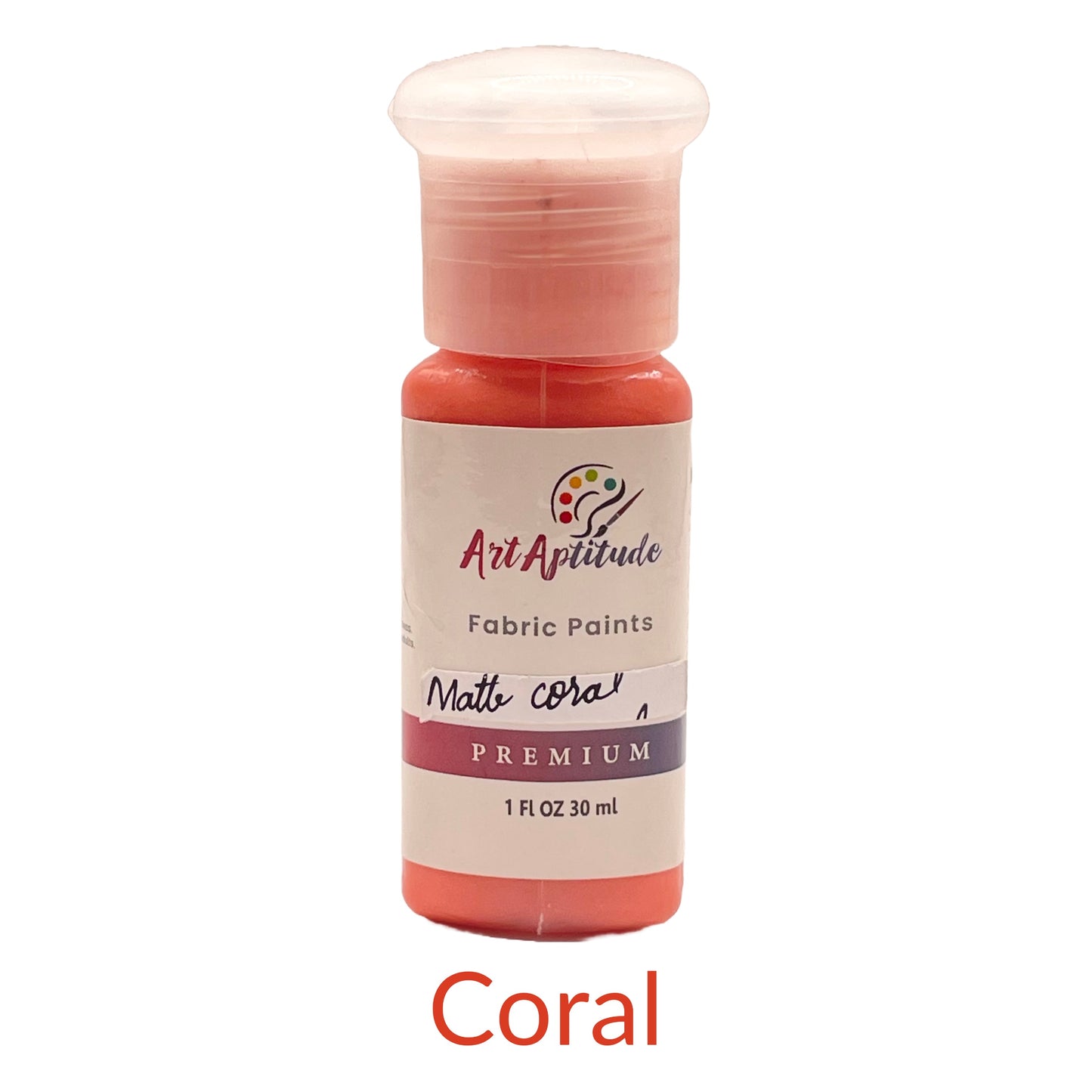 art aptitude matte fabric paint coral
