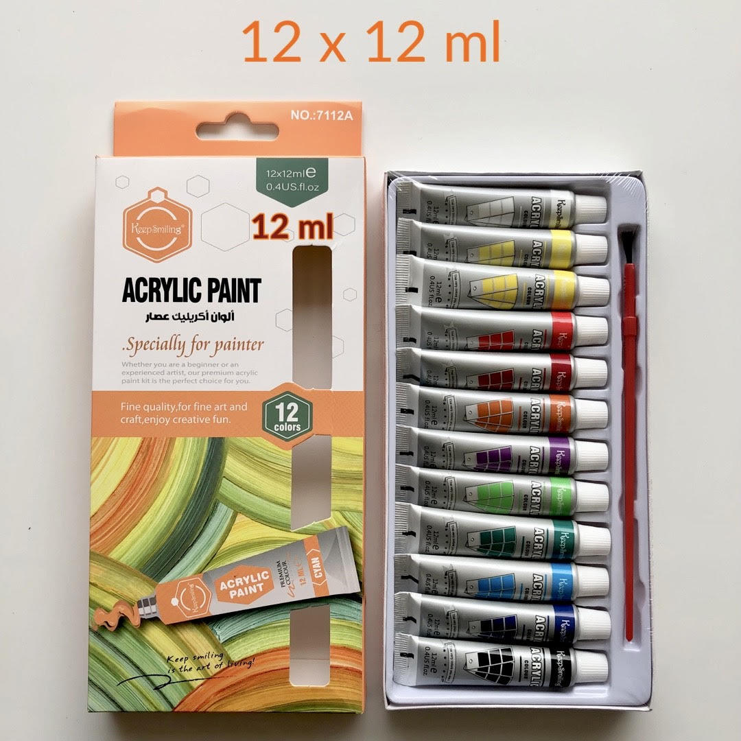 keep smiling acrylic box 12 x 12ml tubes