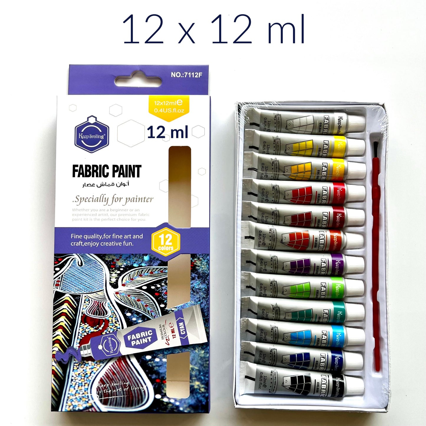 keep smiling fabric paint
