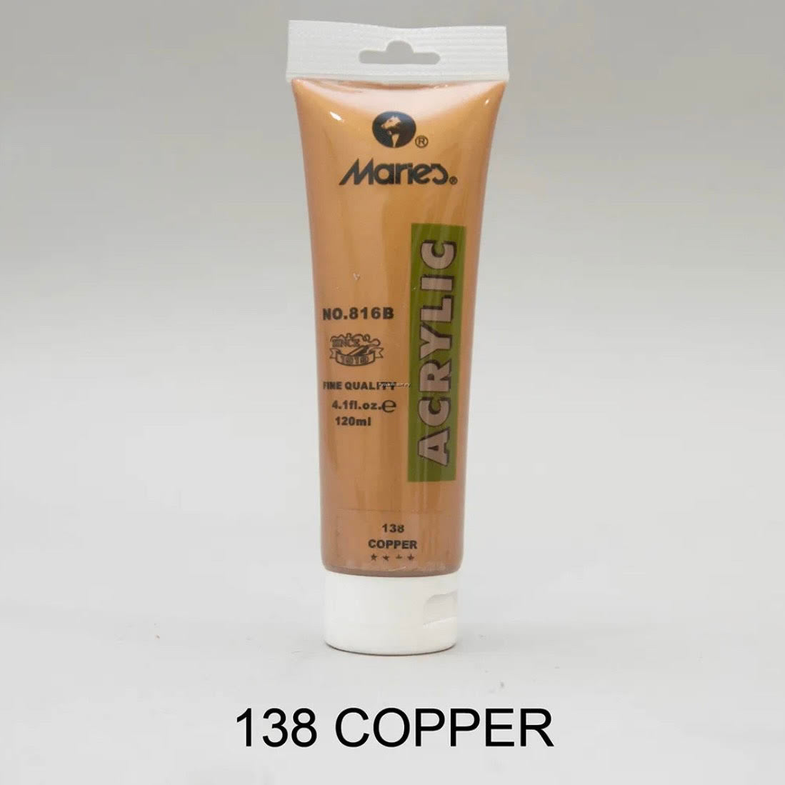 Maries acrylic paint-75ml tube-Copper 138