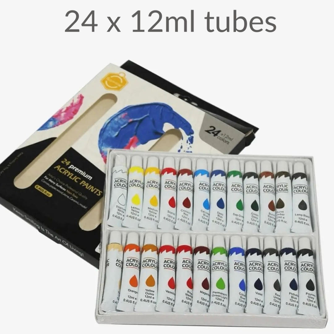 keep smiling acrylic paint 24 x 12ml tubes