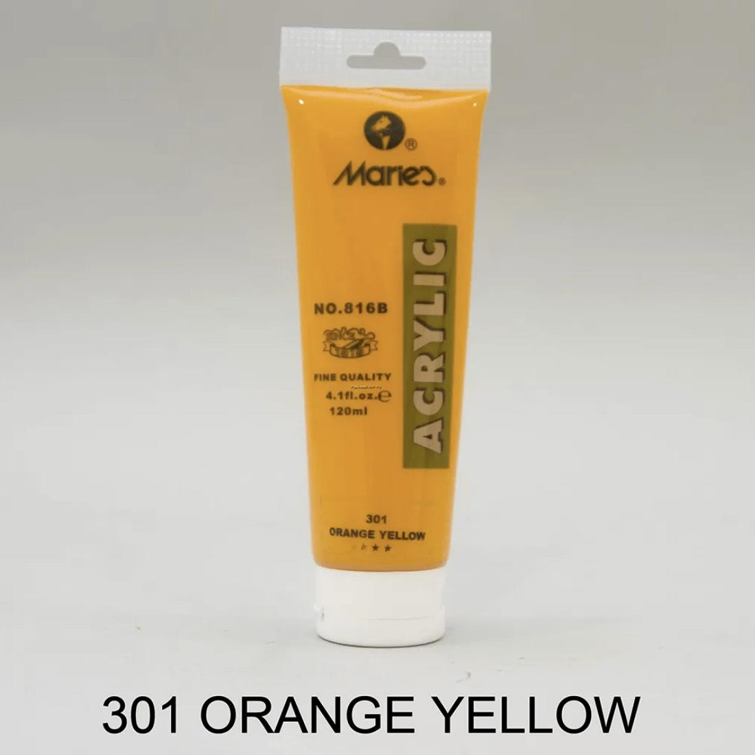 Maries acrylic paint-75ml tube-Orange Yellow 301
