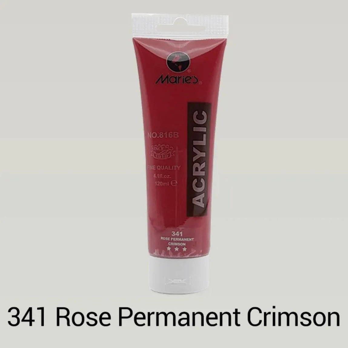Maries acrylic paint-75ml tube-Rose Permanent Crimson 341