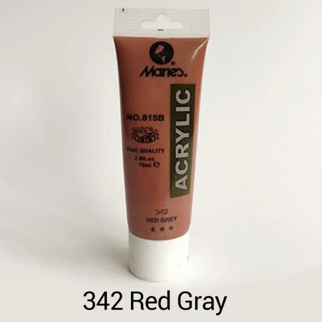 Maries acrylic paint-75ml tube-Red Grey 342
