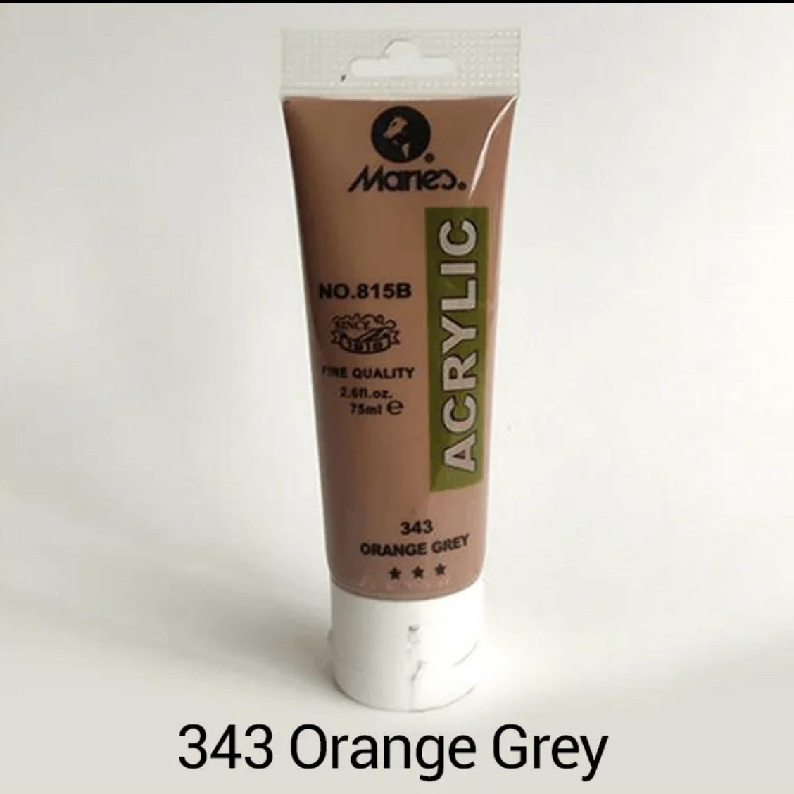 Maries acrylic paint-75ml tube-Orange Grey 343