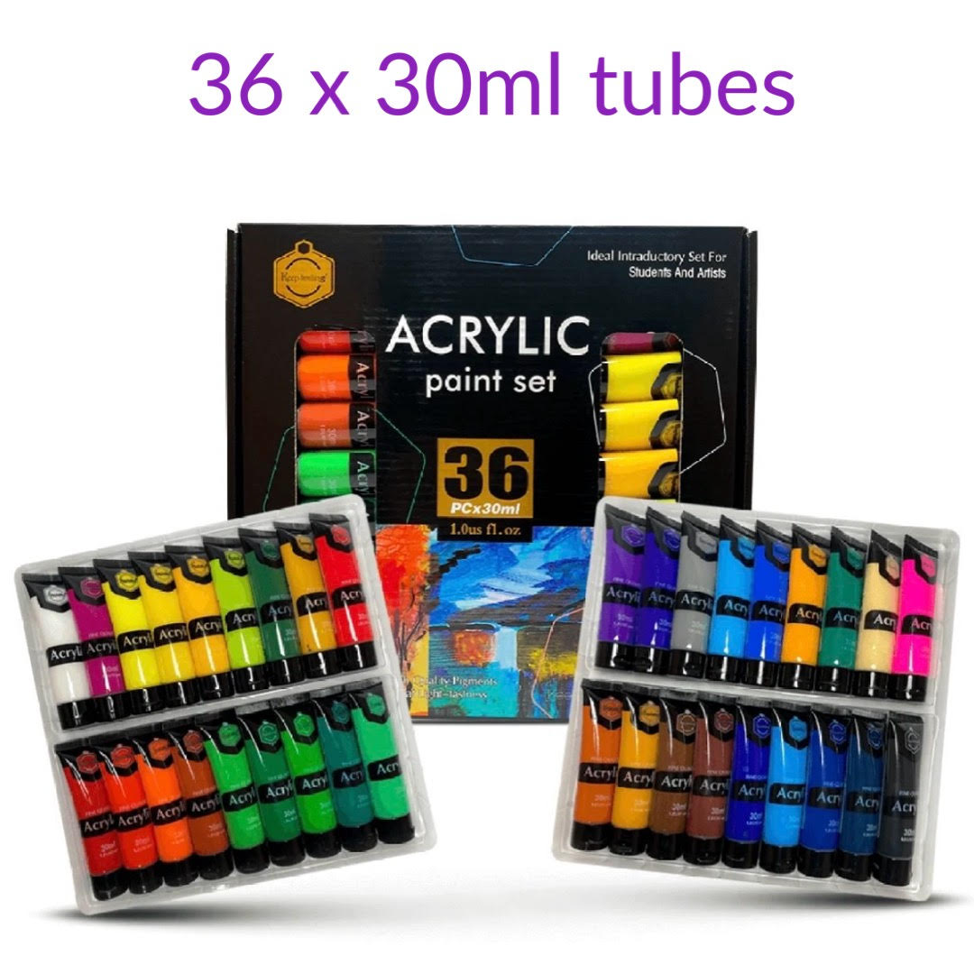 keep smiling acrylic paint 36 x 30ml tubes