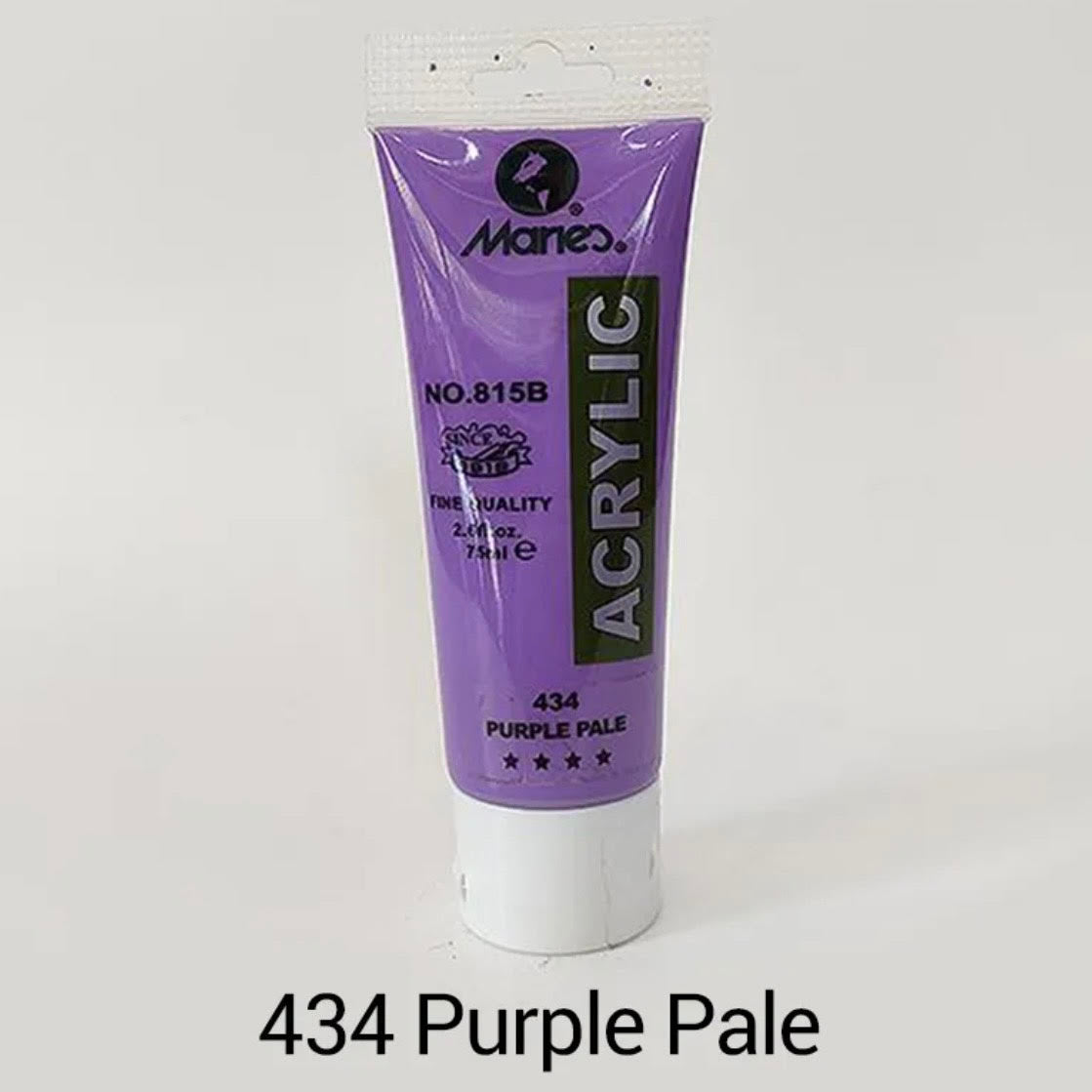 Maries acrylic paint-75ml tube- Purple Pale 434