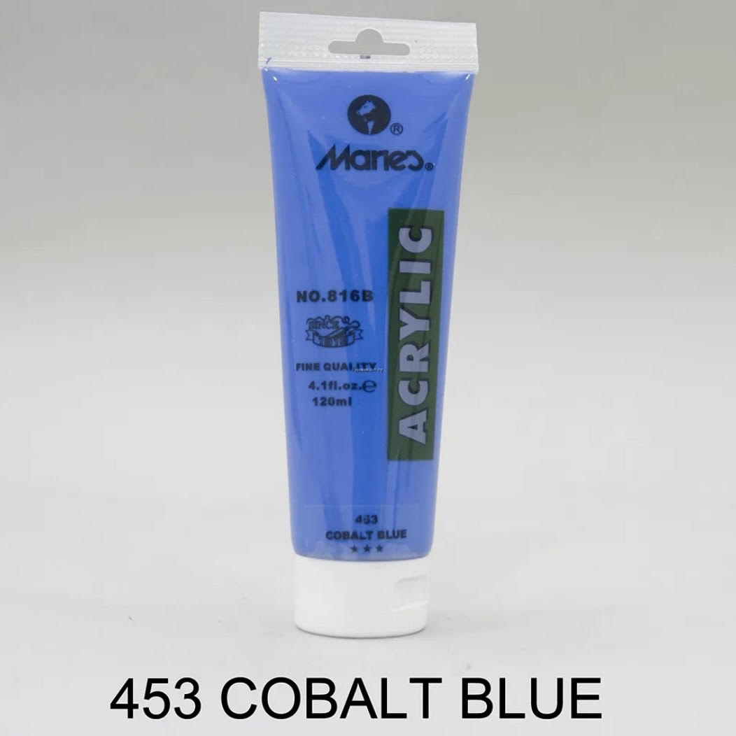 Maries acrylic paint-75ml tube-Cobalt Blue 453
