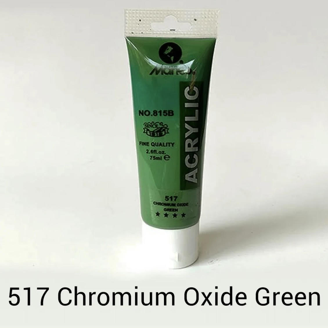Maries acrylic paint-75ml tube- Chromium Oxide Green 517