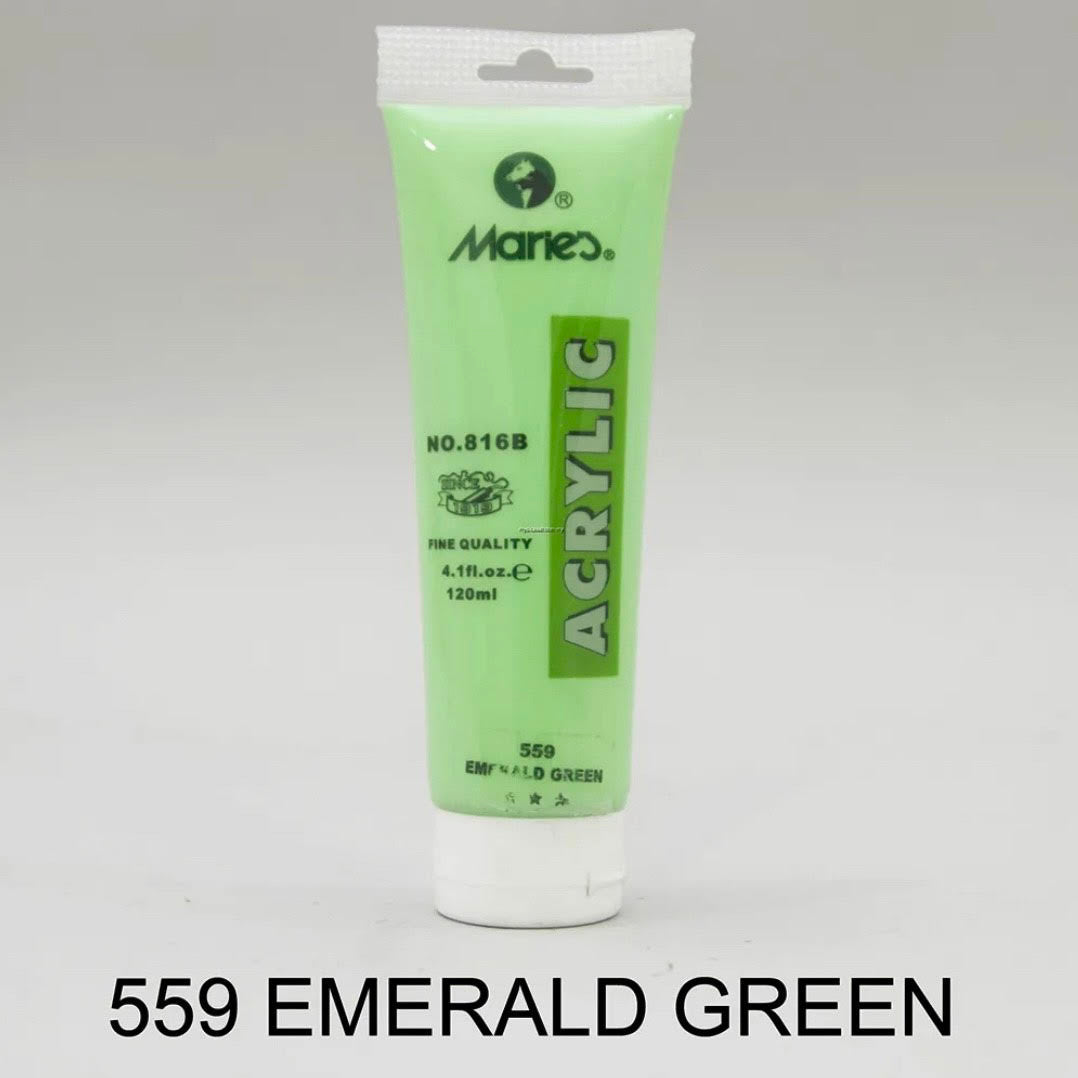 Maries acrylic paint-75ml tube- Emerald Green 559