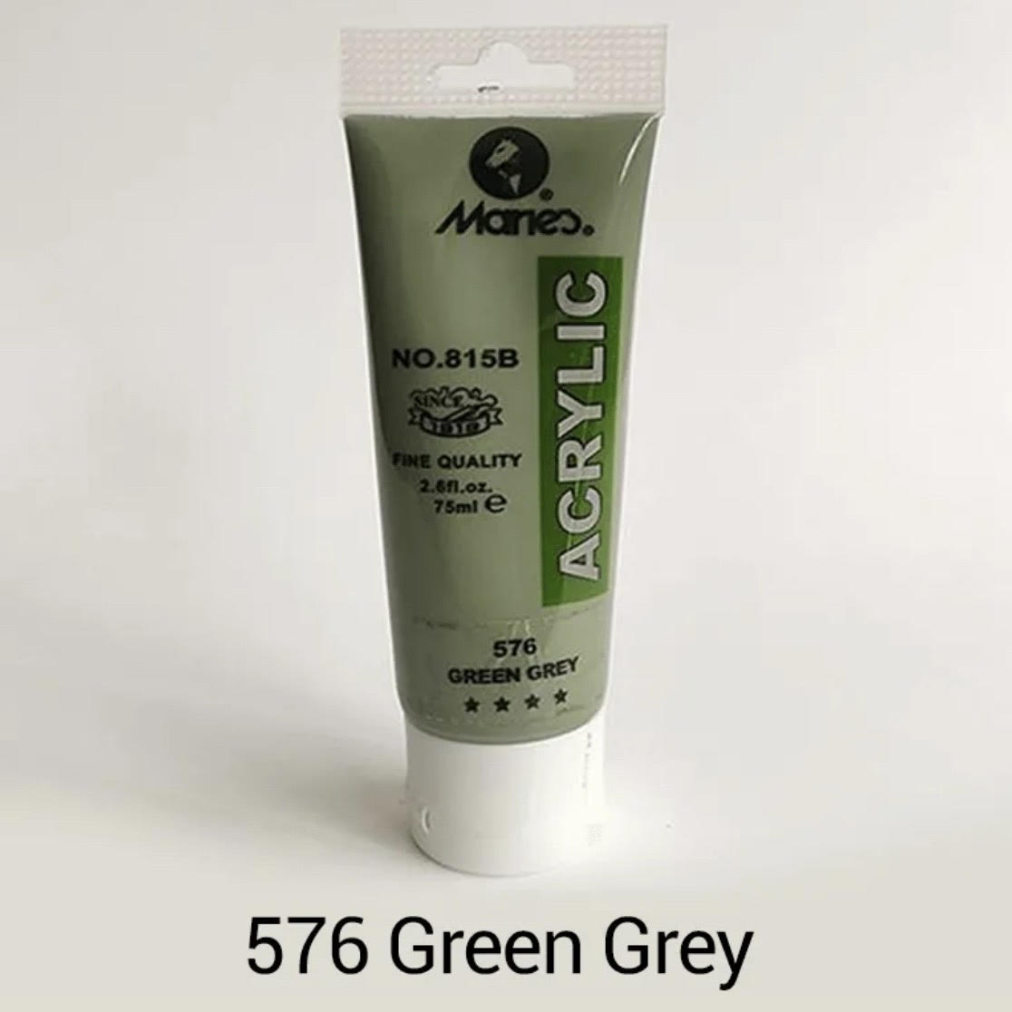 Maries acrylic paint-75ml tube-Green Grey 576