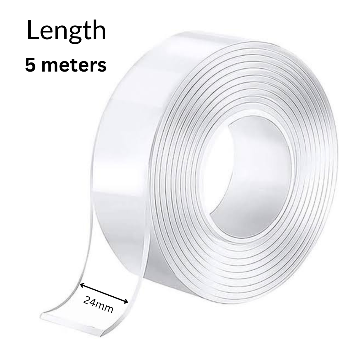 Nano tape - double sided tape – clear transparent adhesive 2-sided tape – available in different lengths