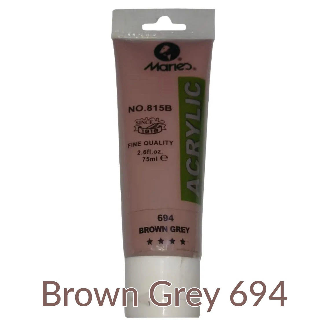 Maries acrylic paint-75ml tube- Brown Grey 694