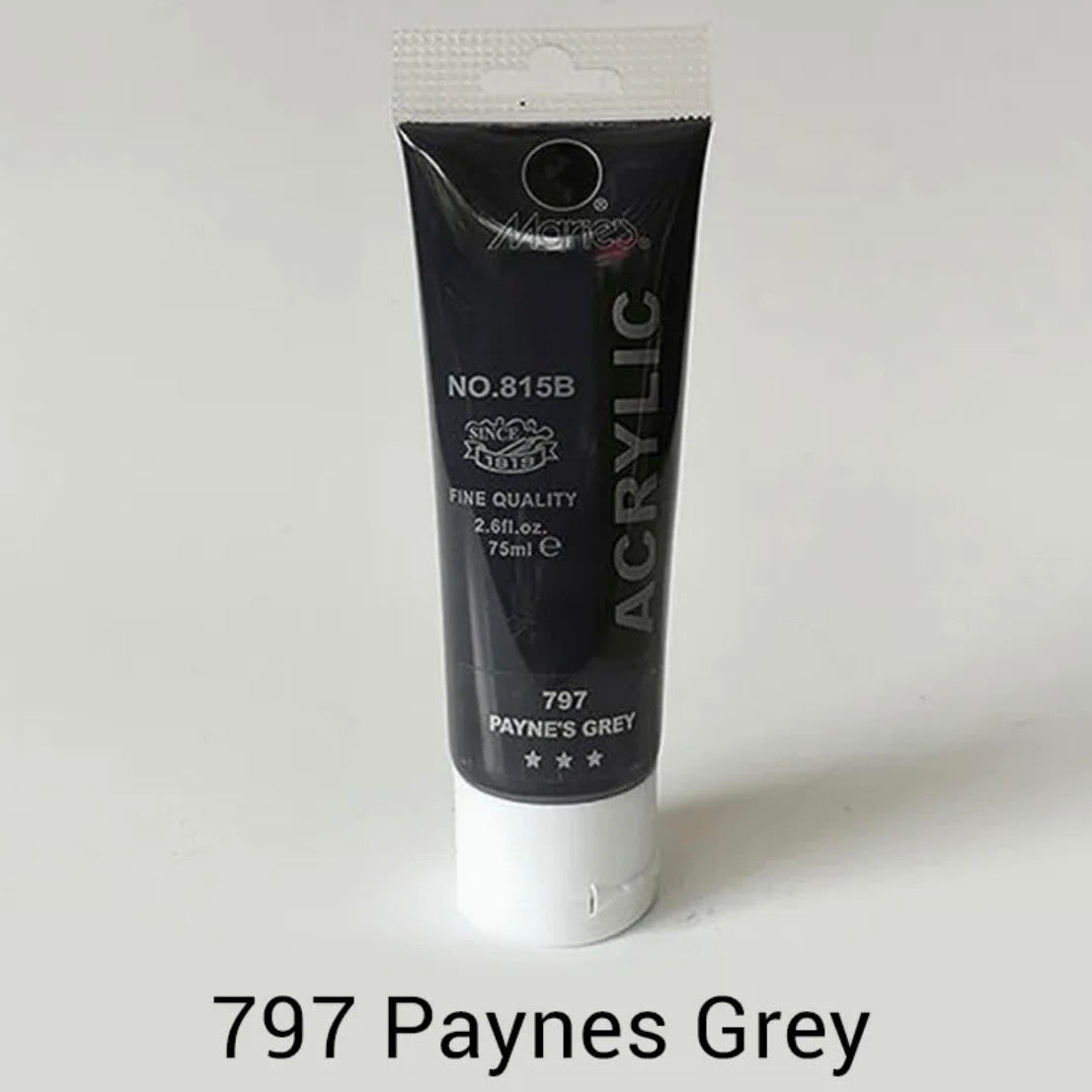 Maries acrylic paint-75ml tube- Paynes Grey 797