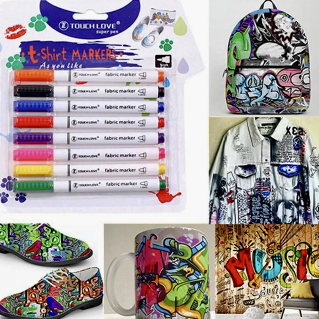 fabric markers pack of 8