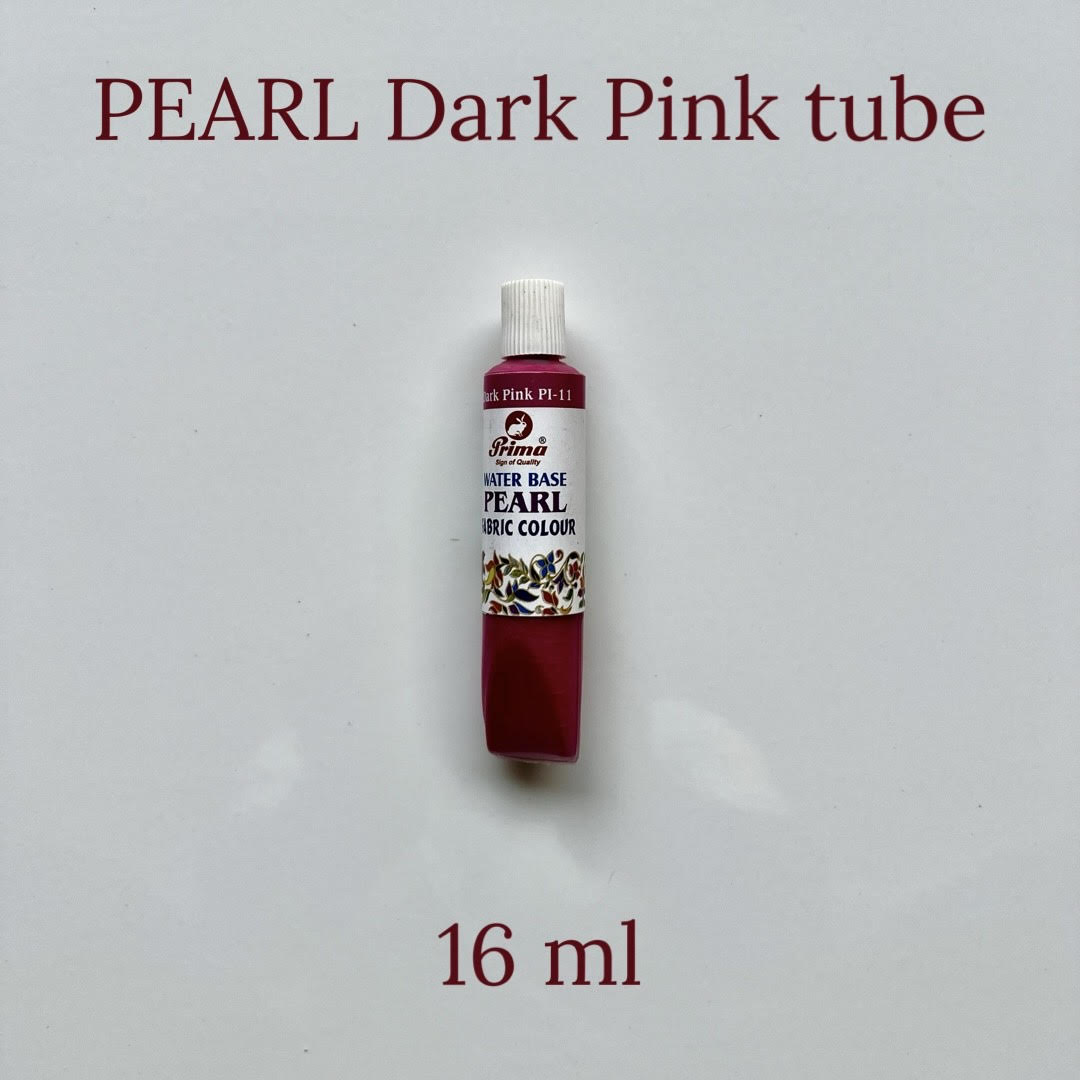 Pearl fabric colours: gives shine effect in fabric painting. 16ml each tube. Available in different colours