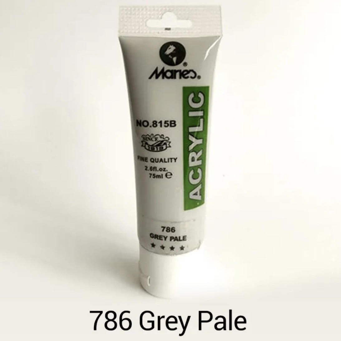 Maries acrylic paint-75ml tube- Grey Pale 786