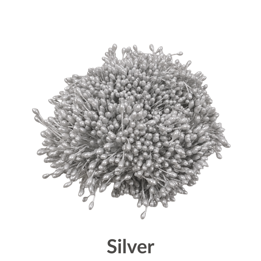Floral Stamen Buds - Silver