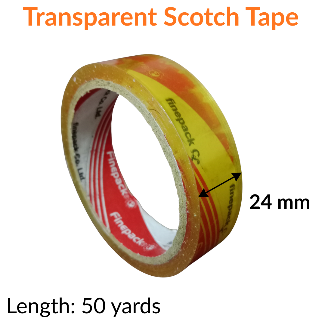 Transparent Scotch Tape – 1 inch (24mm x 50 yds)