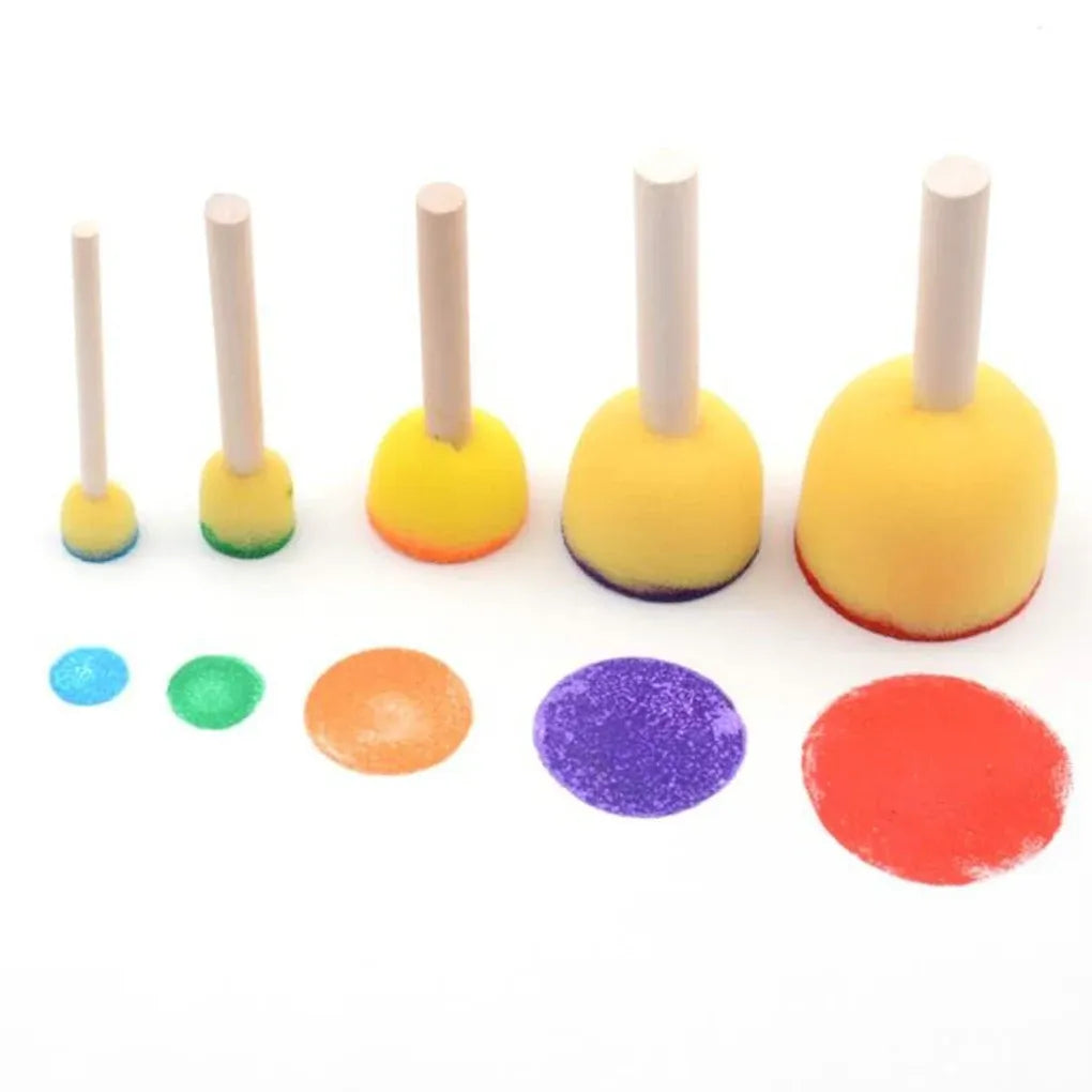 5 pcs round foam sponge brush
