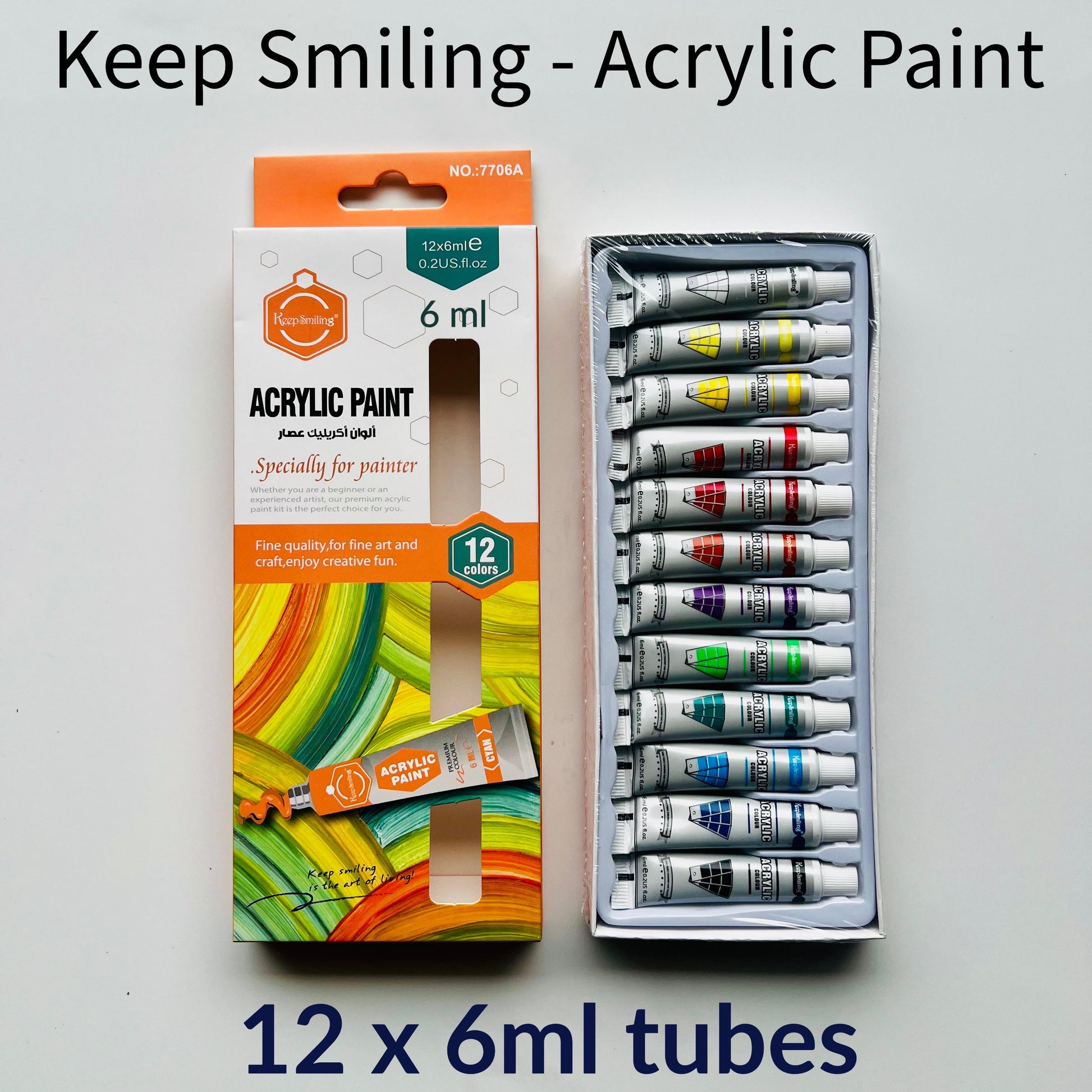 keep smiling acrylic paint 7706A
