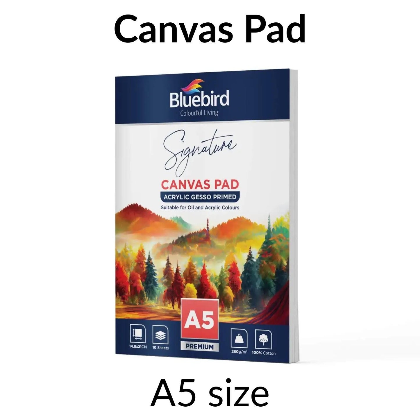 Canvas Pad bluebird 10 sheets 280g/m2 – A5 size