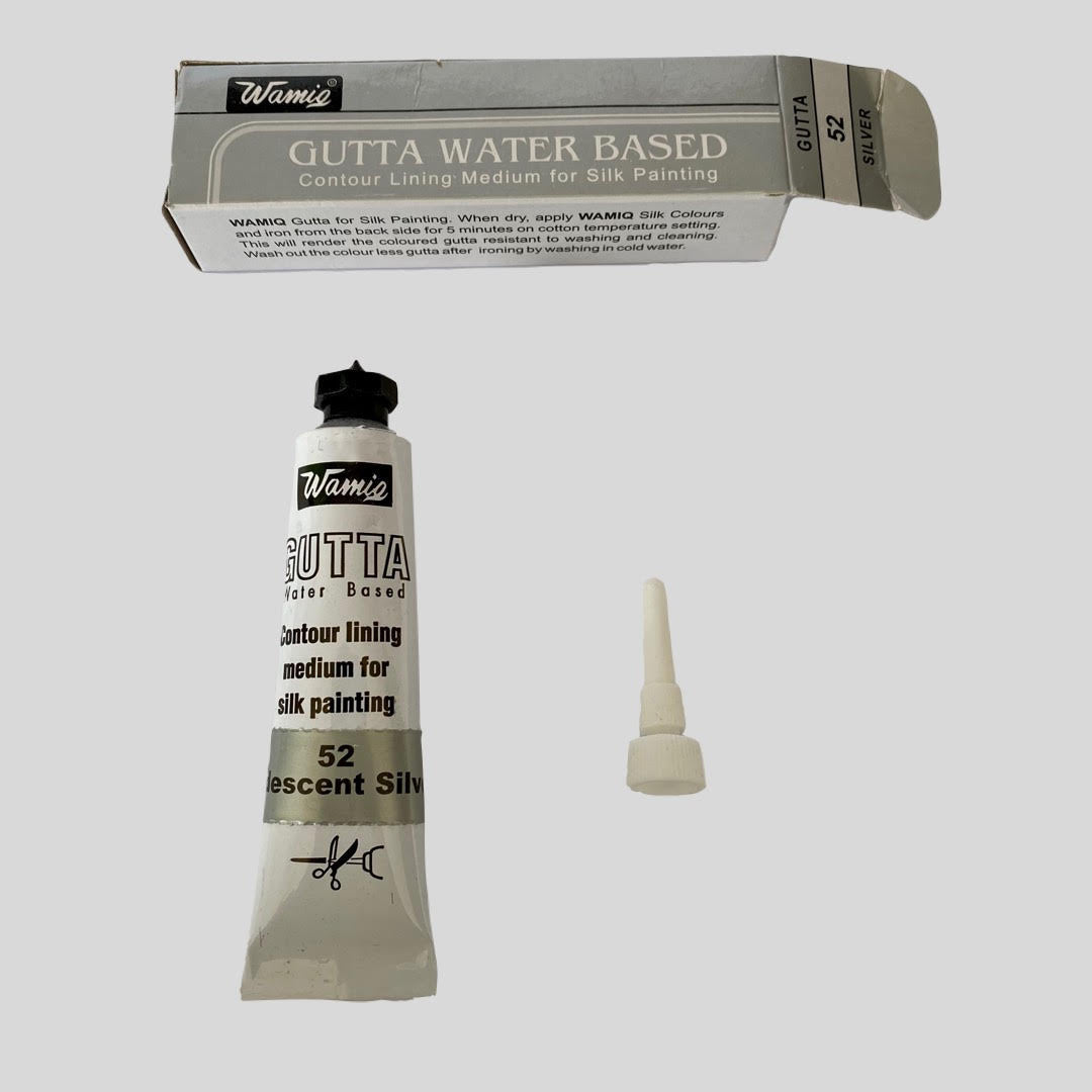 Silver gutta lead outliner for fabric painting