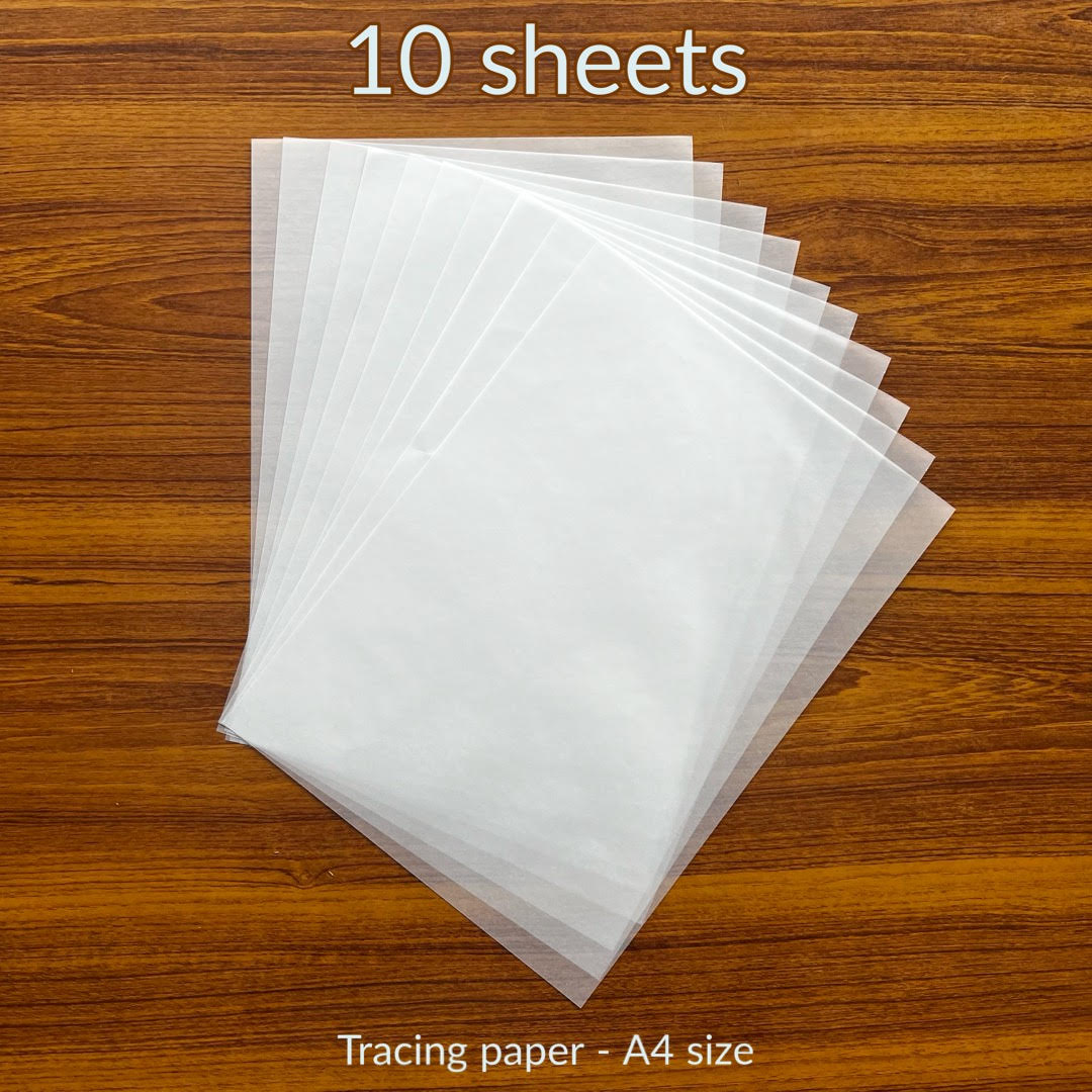Tracing Paper for drawing. A4 size tracing paper sheets Tasveer Fabrics