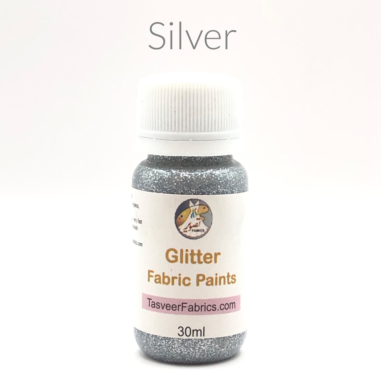 silver fabric paint