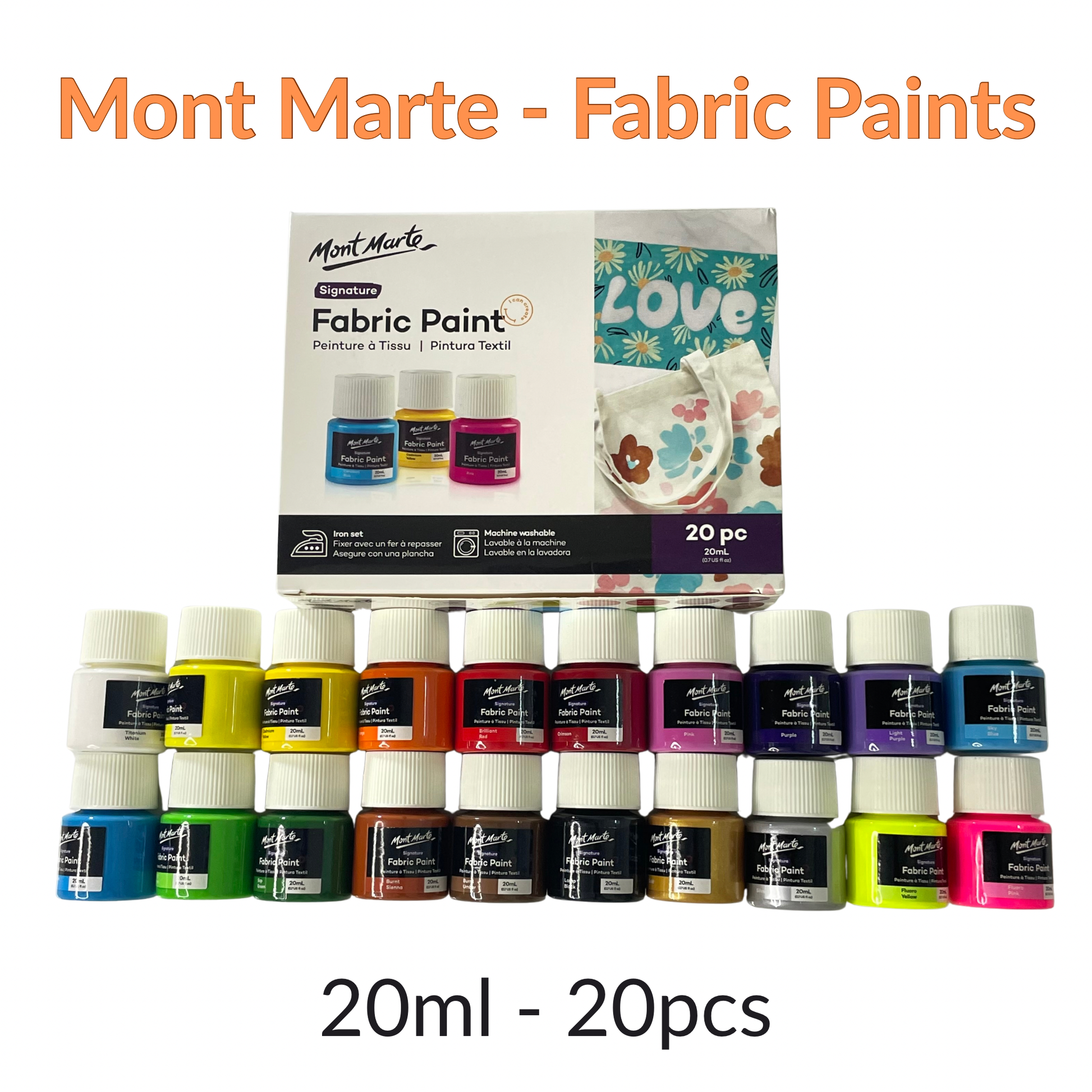 monte marte fabric paints set of 20