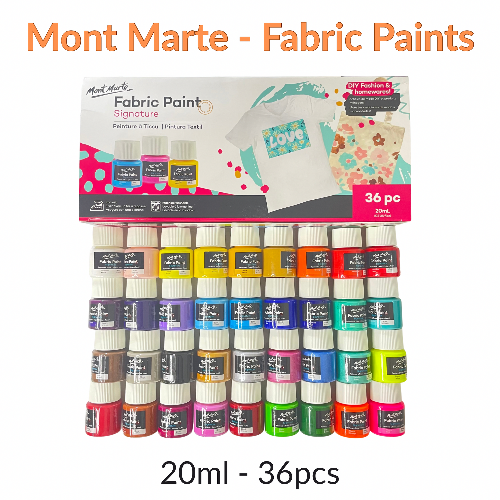 monte marte fabric paints set of 36