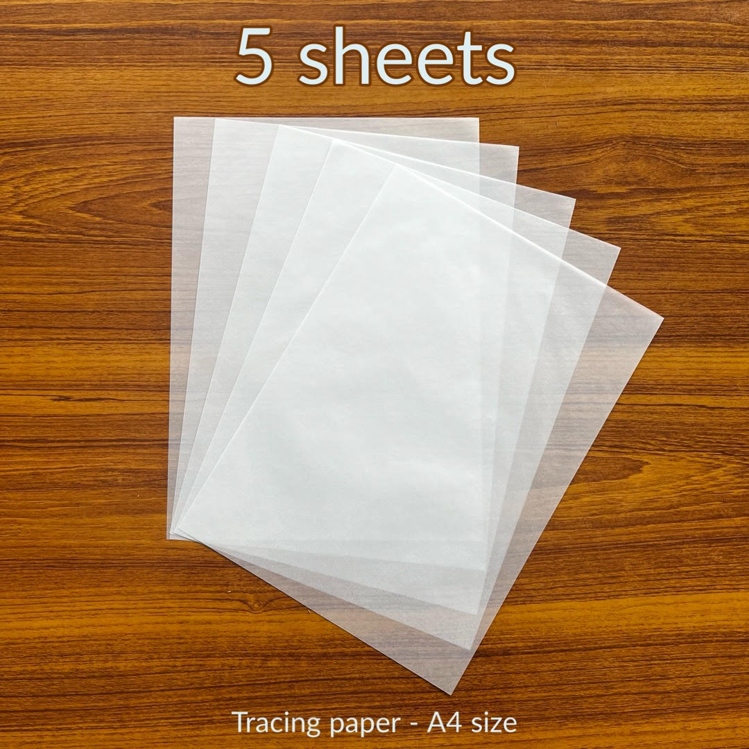 Layout Tracing Paper Tracing Paper for drawing. A4 size tracing paper sheets – Tasveer Fabrics