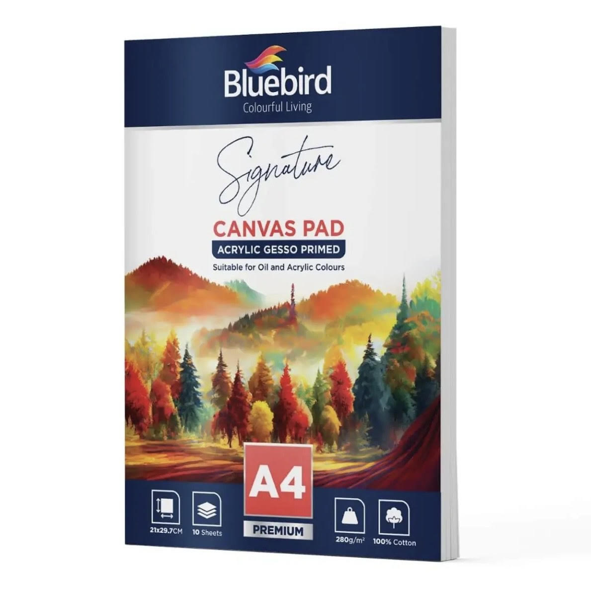 Canvas Pad bluebird 10 sheets 280g/m2  – A4 size