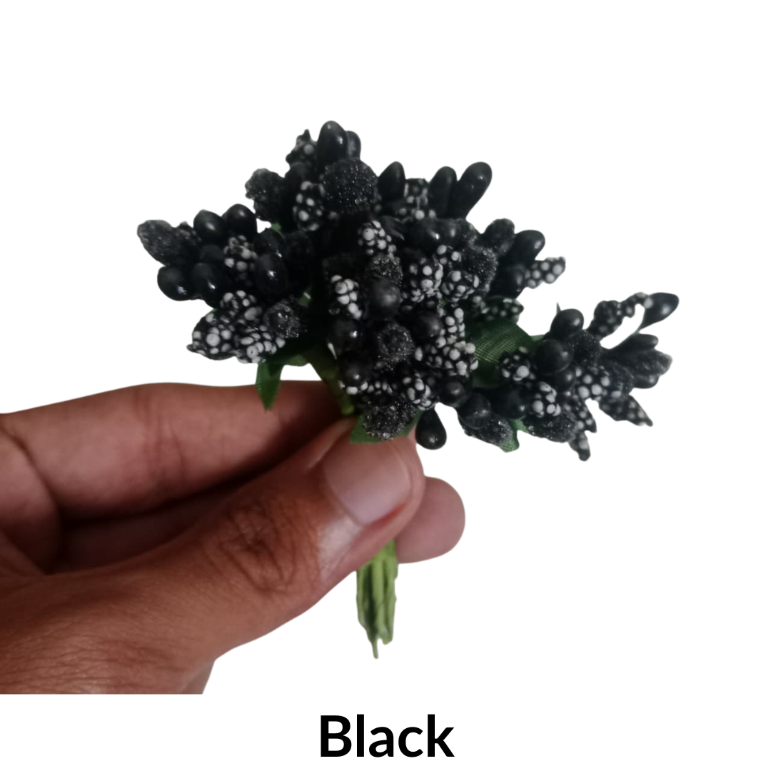 Artificial Flower Stamen Buds – Decorative Mini Pollen Stems for DIY Crafts, Bouquet Making & Floral Design