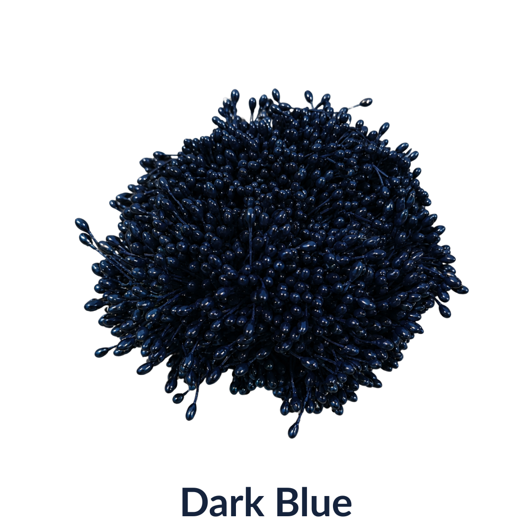 Floral Stamen Buds - Dark Blue