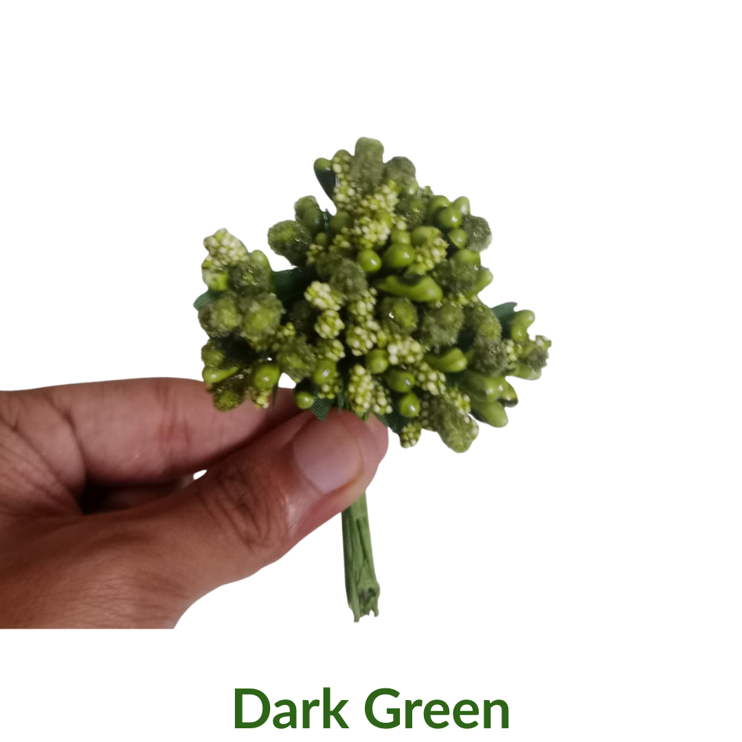 Artificial Flower Stamen Buds – Decorative Mini Pollen Stems for DIY Crafts, Bouquet Making & Floral Design