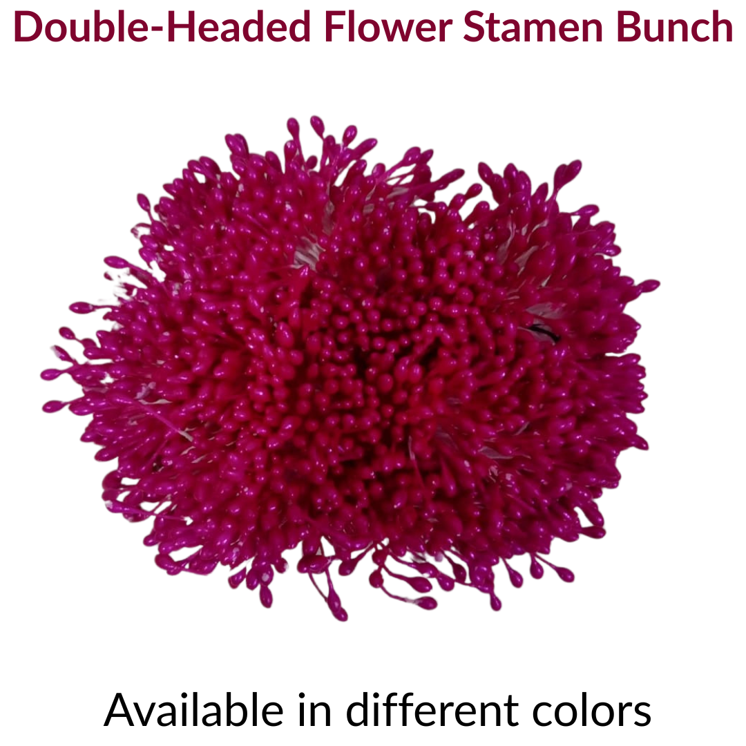 Double-Headed Flower Stamens Bunch – Artificial Floral Stamens & Decorative Flower Pistils for Flower Making, Handmade Flowers, Bouquets & DIY Crafts