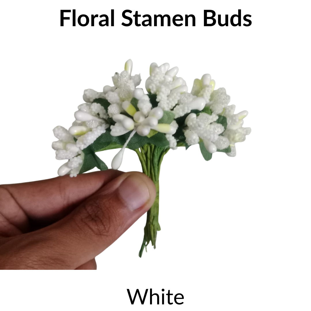 Artificial Flower Stamen Buds – Decorative Mini Pollen Stems for DIY Crafts, Bouquet Making & Floral Design