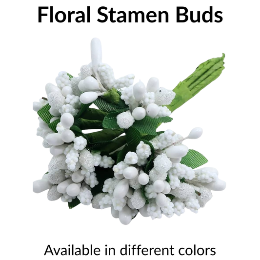 Artificial Flower Stamen Buds – Decorative Mini Pollen Stems for DIY Crafts, Bouquet Making & Floral Design