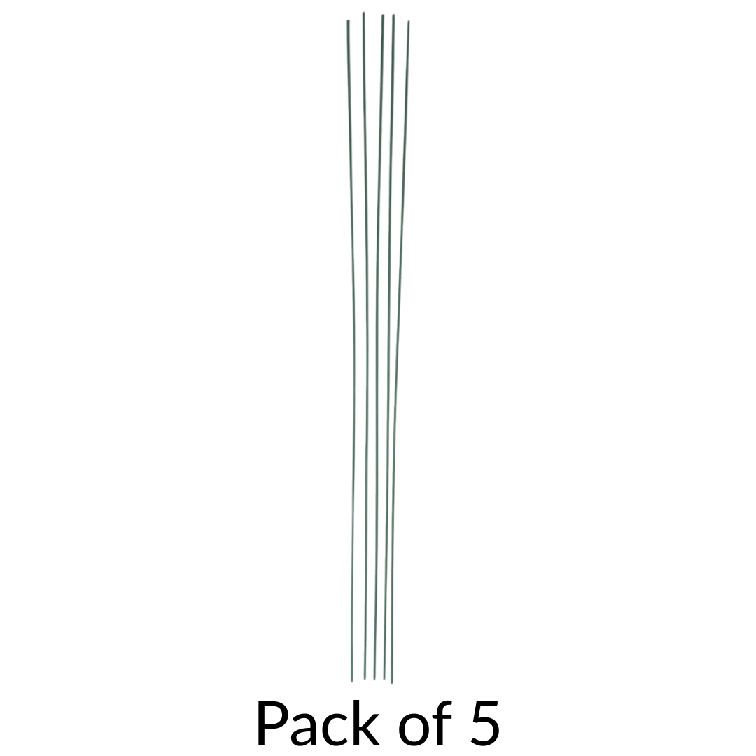 Floral Stem Wires (Pack of 5) – Strong Support Stems for Artificial Flowers, Chenille Sticks, Velvet Twists & Bouquet Making