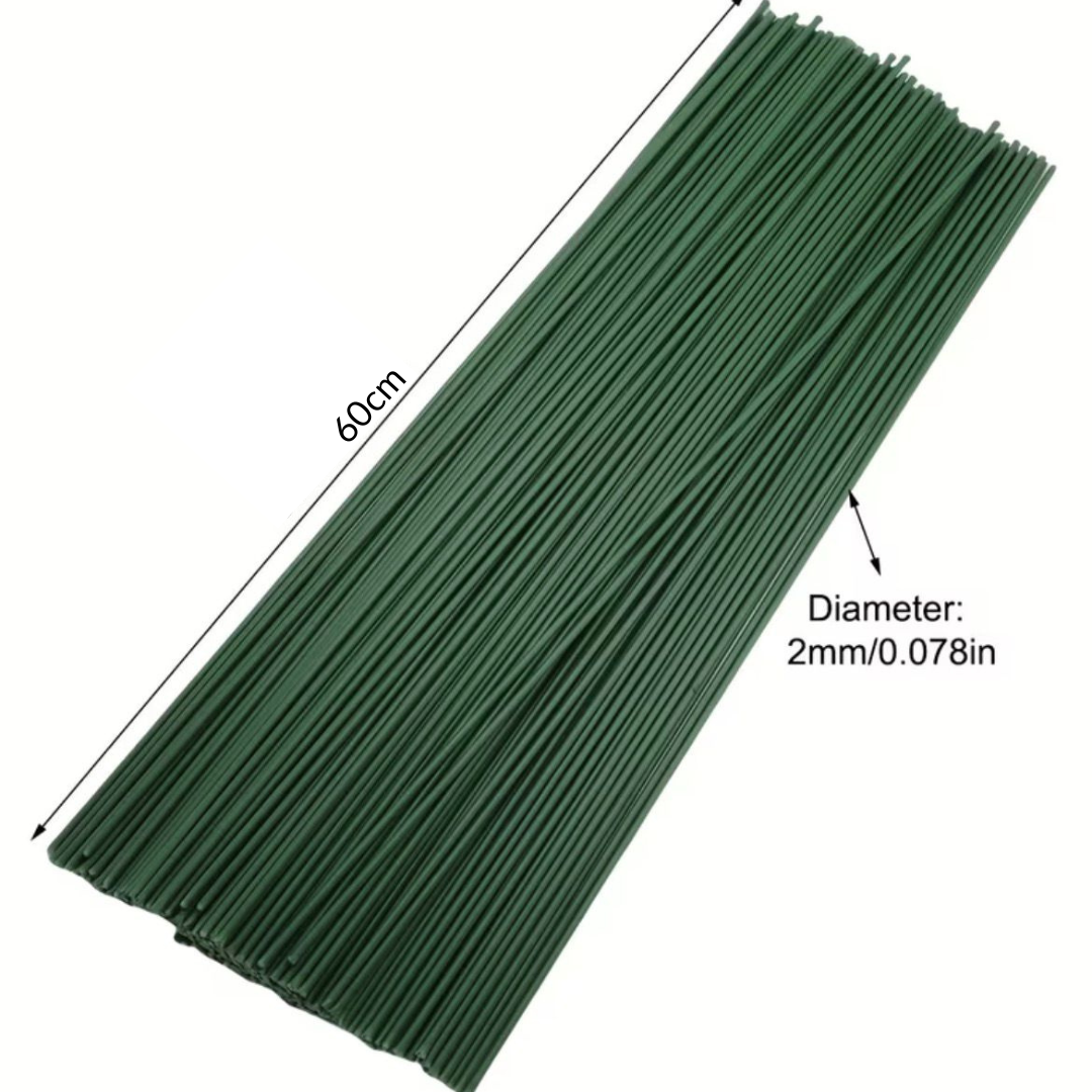 Floral Stem Wires (Pack of 5) – Strong Support Stems for Artificial Flowers, Chenille Sticks, Velvet Twists & Bouquet Making