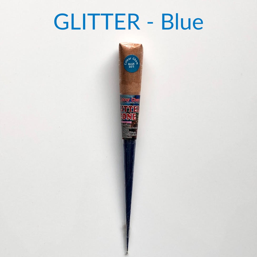 Colour Chem-Fabric Gutta Cone- GLITTER Blue 022-glitter