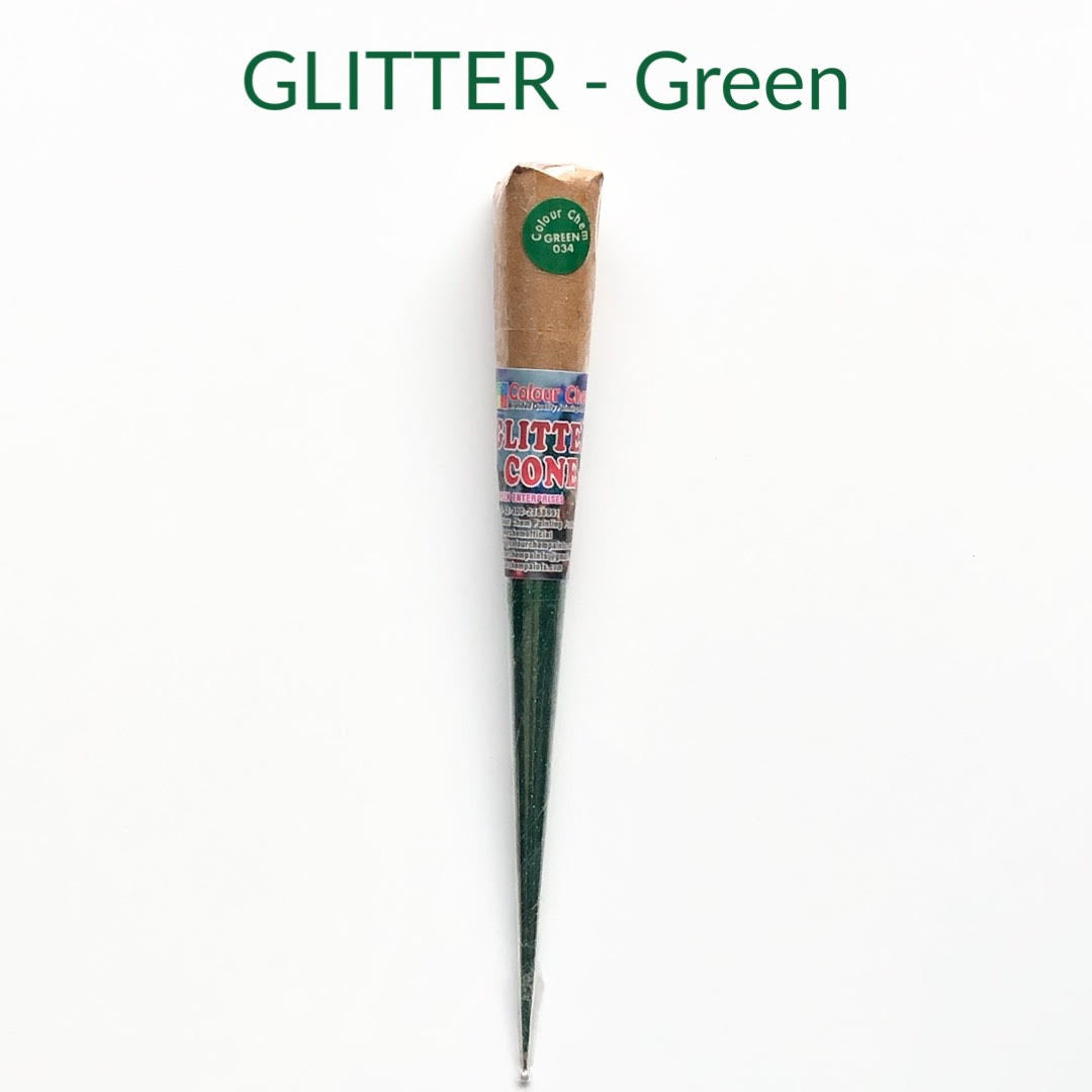 Colour Chem-Fabric Gutta Cone- GLITTER Green 034-glitter