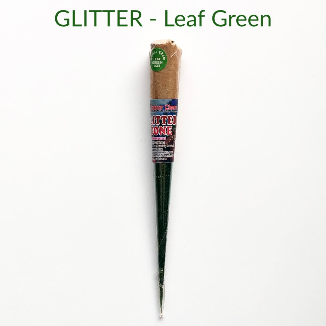 Colour Chem-Fabric Gutta Cone- GLITTER Leaf Green 032-glitter