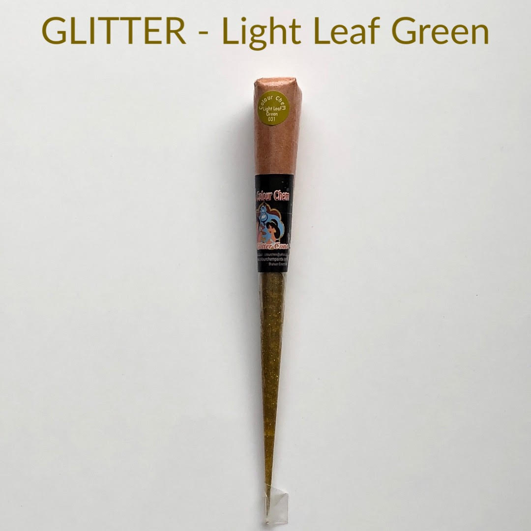 Colour Chem-Fabric Gutta Cone- GLITTER Light Leaf Green 031-glitter