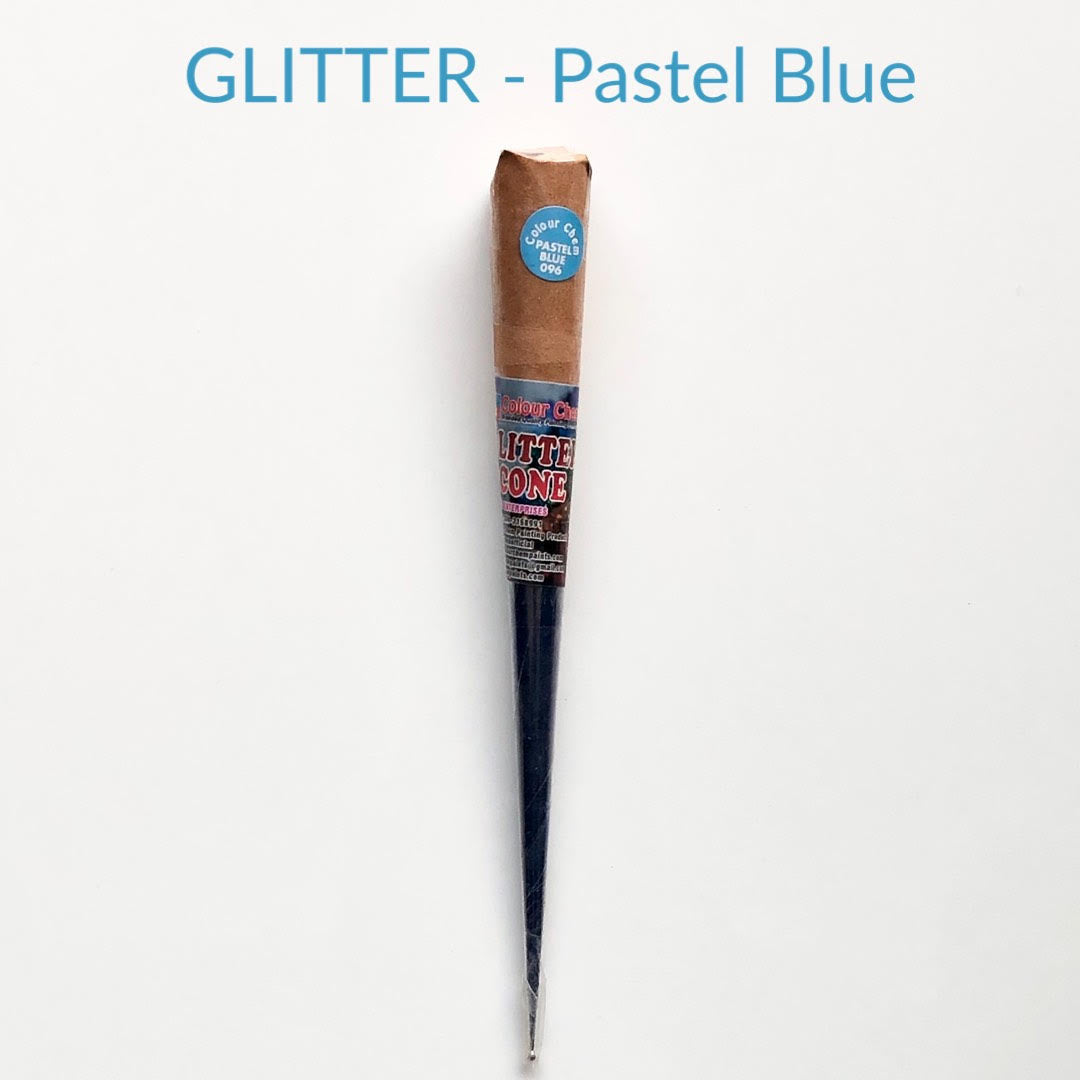 Colour Chem-Fabric Gutta Cone- GLITTER Pastel Blue 096-glitter