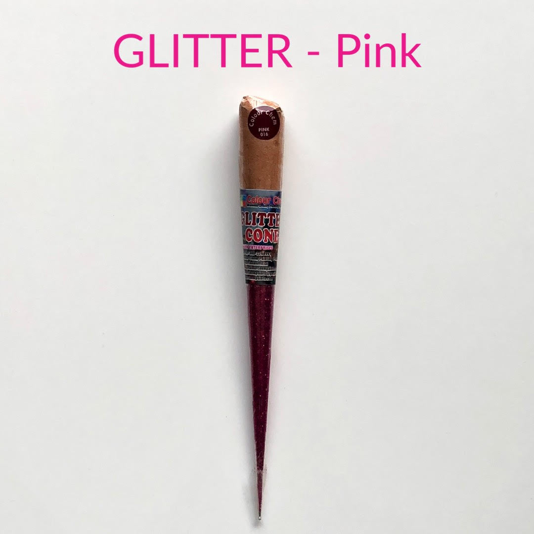 Colour Chem-Fabric Gutta Cone- GLITTER Pink 016-glitter