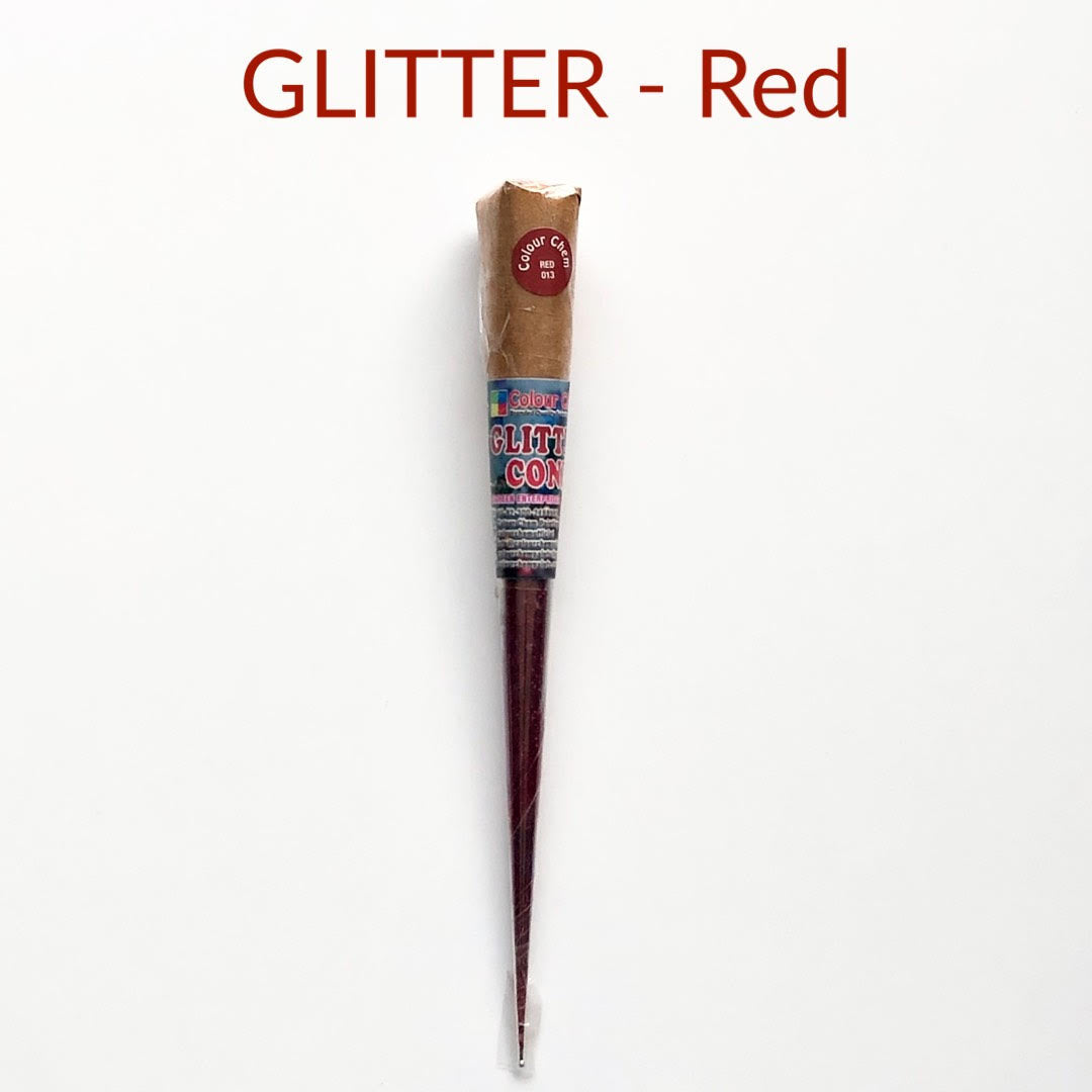 Colour Chem-Fabric Gutta Cone- GLITTER Red 013-glitter