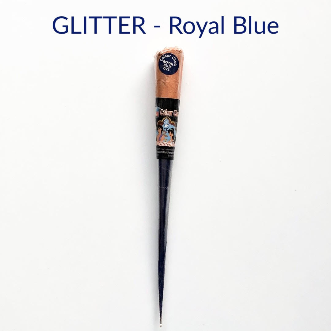 Colour Chem-Fabric Gutta Cone- GLITTER Royal Blue 025-glitter