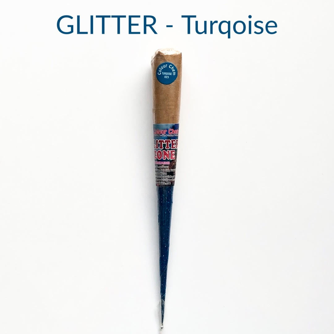 Colour Chem-Fabric Gutta Cone- GLITTER Turquoise 023-glitter